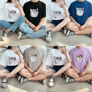 시바견 패치 티셔츠(5color)